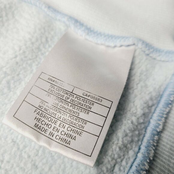 Nike Full Zip Sportswear Women's Large Sweatshirt Hooded Sky Blue Pockets - Picture 12 of 12